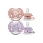 AVENT – 2 Sucette Ultra Soft 0-6m Girl Scf091/09
