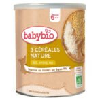 BABYBIO – 3 Céréales Blé, Avoine Et Riz 6mois+ Bio – 220g
