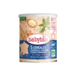 BABYBIO – 5 Cereales Verveine Fleur D’oranger Camomille – 220g