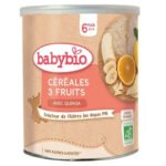 BABYBIO – Céréales 3 Fruits Avec Quinoa 6mois+ Bio – 220g