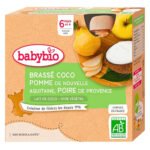 BABYBIO – Gourde Brasse Coco Pomme Poire 4*85g