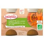BABYBIO – Pots De Carotte Et Potimarron 4mois+ Bio – 2x – 130g
