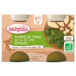 BABYBIO – Pots De Pomme De Terre Et Epinard 4mois+ Bio – 2x – 130g