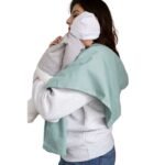 BAMBIDOU MAXI LANGE 100CM*100CM DOUBLE GAZE VERT EAU