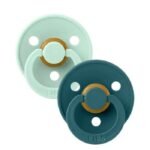 BIBS SET DE 2 SUCETTES SIZE 2 6 MOIS + BLEU