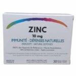 BIO-RECHERCHE – Zinc 10mg Immunité Et Défenses Naturelles – 30 Gélules