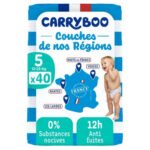 CARRYBOO – Couches Bébés T5 12-25kg 12h – 40u