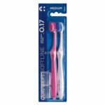CURASEPT – Softline 0.17 Medium Pack Brosses À Dents Rose Et Blanc – 2u