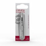 FORMES & FLAMMES – Pince A Epiler Acier Forge Chrome Mors Etroits Biais 8cm Refrence 11