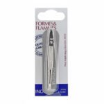 FORMES & FLAMMES – Pince A Epiler Acier Forge Nikele Longue Mors Biais 9cm Refrence19