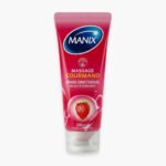 MANIX – Gel de Massage Gourmand Fraise Comestible (Douceur & Hydratation) – 200ml