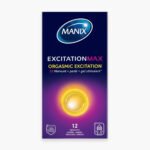 MANIX – Préservatif ExcitationMax Excitation Orgasmique (Nervuré, Perlé & Gel Stimulant) – 12u