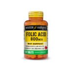 MASON NATURAL – Folic Acid 800mg 100 Tablets