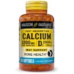 MASON NATURAL FAST ABSORPTION CALCIUM 1200 MG D3 2000 IU 60 SOFTGELS