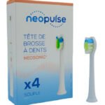 NEOPULSE – Neosonic Têtes De Brosse À Dent Souple Blanc – 4u