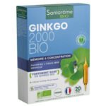 SANTARÔME – Bio Ginkgo 2000 Mémoire Et Concentration Ampoules – 20u