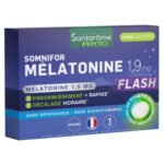 SANTARÔME – PHYTO Somnifor Mélatonine Flash 1,9mg Endormissement Rapide Goût Menthe – 30 Comprimés