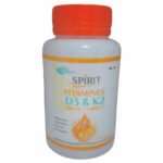 SPIRIT PHARMA – Vitamines D3 Et K2 200ui Et 3000ui Renforcement Dentition, Os Et Muscles – 60 Capsules