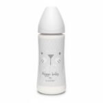 SUAVINEX – Biberon Avec Tetine Ronde Debit Rapide +4m 360ml GY L2