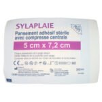 SYLAPLAIE – Pansement Adhésif Stérile Avec Compresse Centrale 5cmx7,2cm – 10u