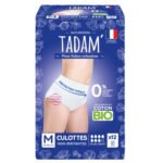 TADAM’ – Fuites Urinaires Culottes Non-irritantes Bio – Maxi Nuit 70-110cm M – 12u