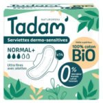TADAM’ – Serviettes Dermo-sensitives Ultra Fines Avec Ailettes – Normal+ – Bio – 14u