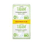 TADAM ECO PACK 28 SERVIETTES DERMO SENSITIVES NORMAL + COTON BIO