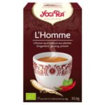 YOGI TEA – L’homme Infusion Ayurvédique Gingembre, Ginseng Et Piment Sachets Bio – 17u